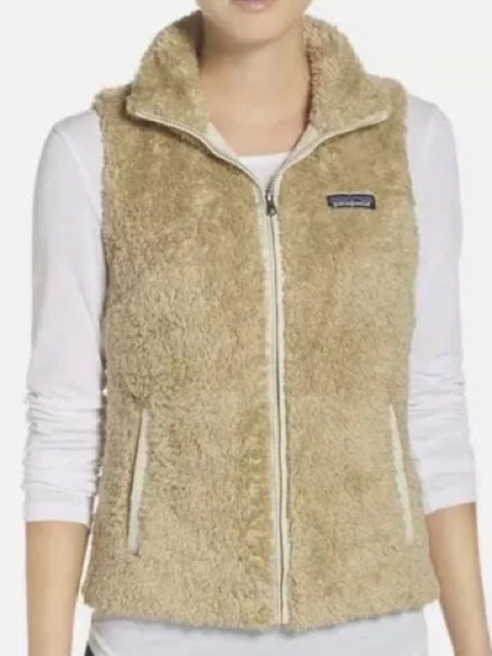 Patagonia Women's Los Gatos Fleece Vest Tan Cream size Small